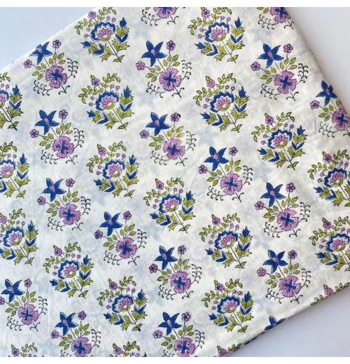 Printed Cotton Fabric Manufacture Handmade Eco Friendly Cotton Fabric by the Yard