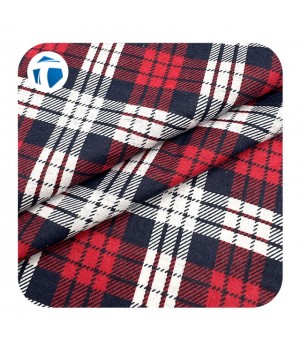 Ready Goods Flannel Men's Shirt fabric cotton Yarn Dyed Check Shirt Flannel fabric For Pajamas