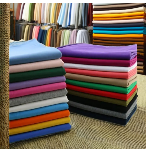 Benetton Color French Terry Cotton Fabric 65% Cotton 35% Polyester Fabric For Clothes with 1 Side Brushed 3 Fleece Knitted Terry