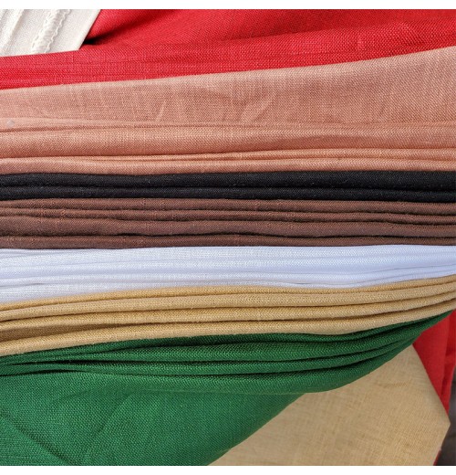 C grade cheap cotton linen blend cloth plain stock lot linen/cotton fabric shirting fabric