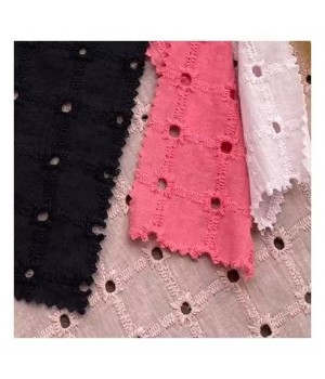 2023 New design Eyelet Fabric 100% Cotton Embroidery voile solid Fabric for Women and Girls Dress