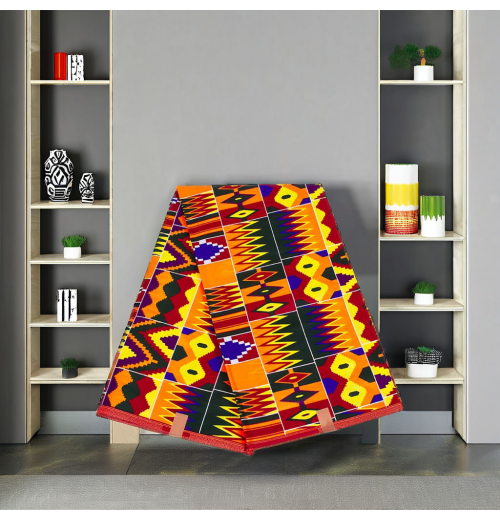 Kente Fabrics Premium Cotton Fabric with Unique African Design